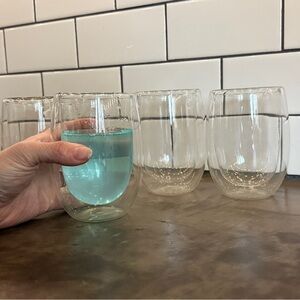 BOGO Double-Walled Glass wine glasses - Set of 4